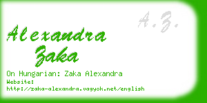 alexandra zaka business card